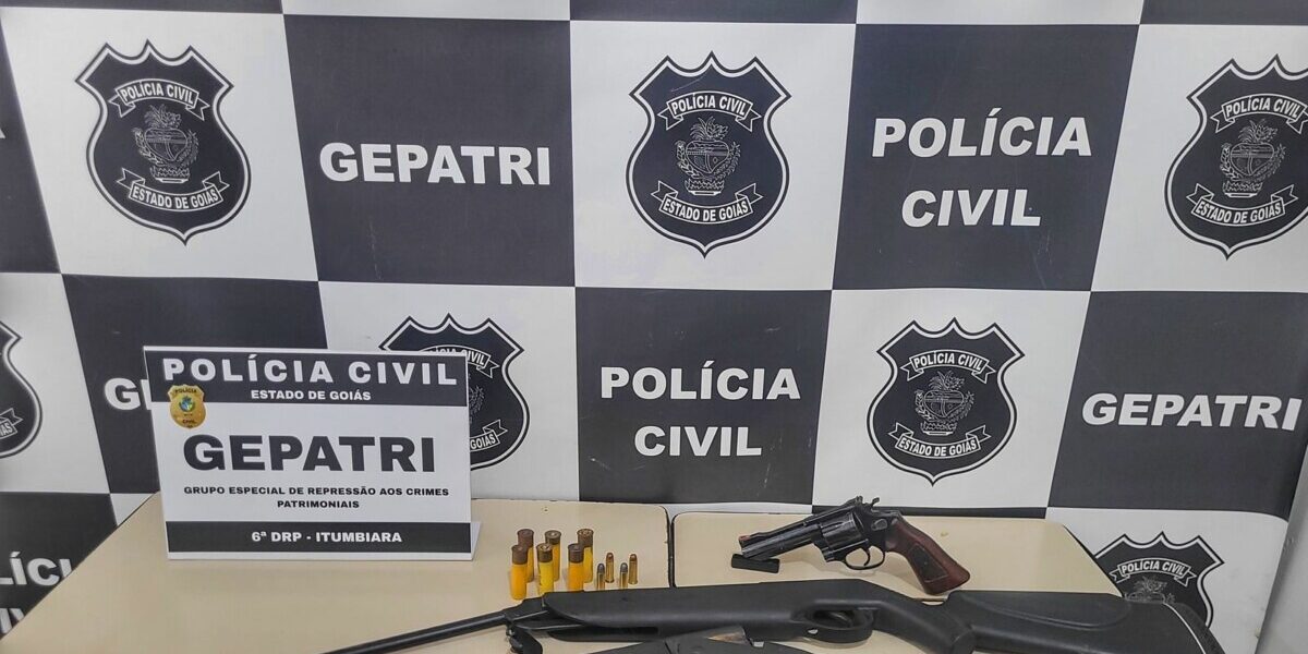 PCGO prende indivíduo que guardava três armas de fogo em residência