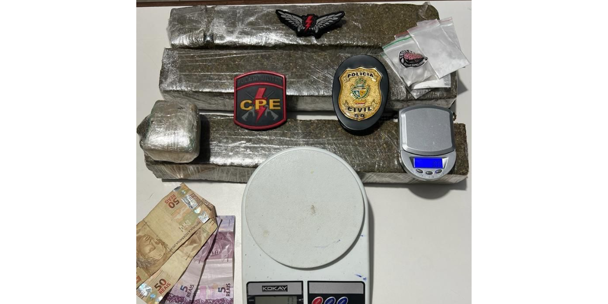 Homem é preso por tráfico de drogas e entorpecentes são apreendidos