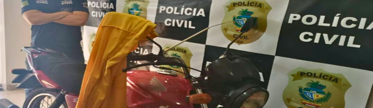 PCGO recupera motocicleta furtada em Jaraguá
