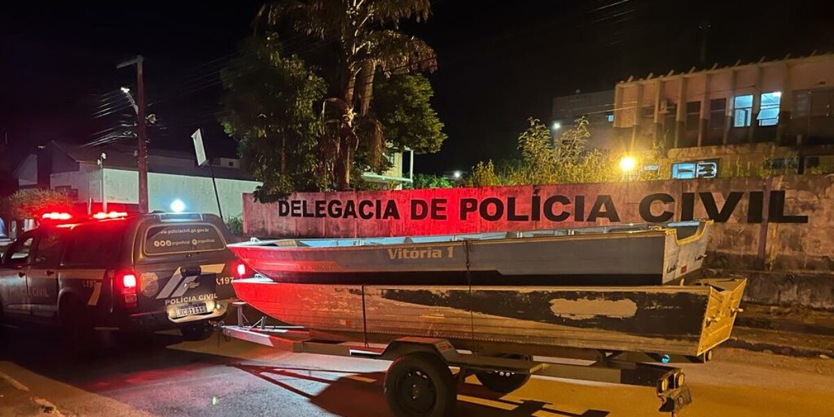 Polícia Civil recupera barco furtado no lago de Serra da Mesa