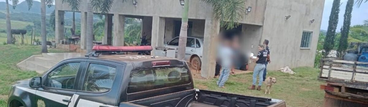 Polícia Civil prende investigados por furto e abate de porcos em fazenda de Nazário