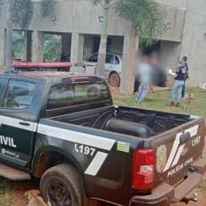 Polícia Civil prende investigados por furto e abate de porcos em fazenda de Nazário