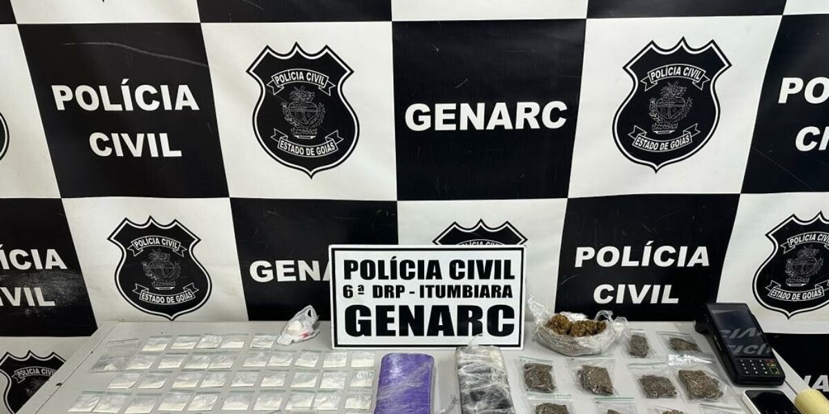 Duas pessoas são presas em Bom Jesus de Goiás por tráfico de drogas