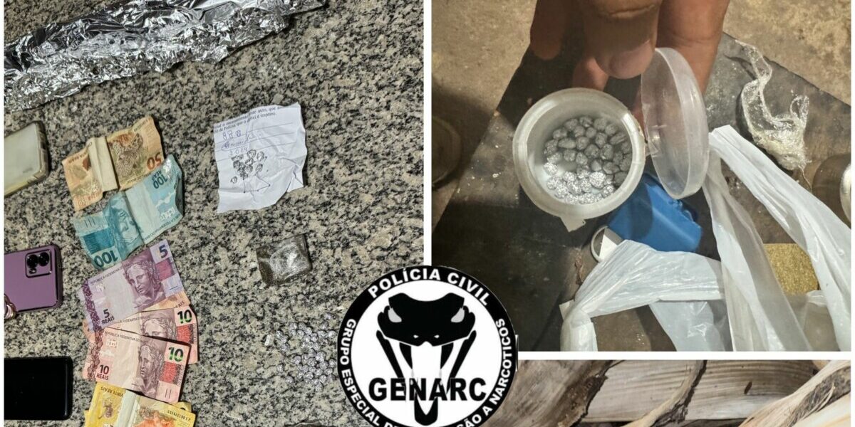 PCGO prende quatro pessoas por tráfico de drogas