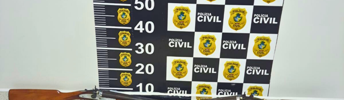 PCGO prende homem por violência doméstica e apreende espingardas