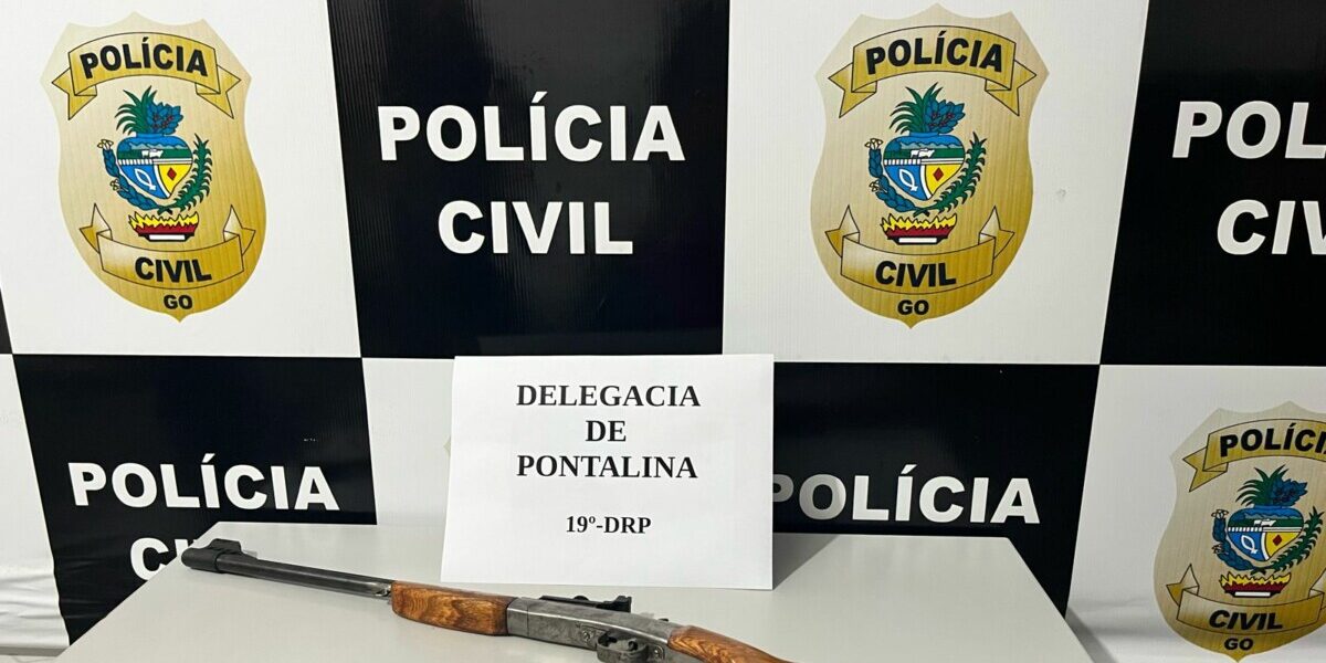 Homem é preso, em flagrante, por andar com espingarda pelas ruas de Pontalina