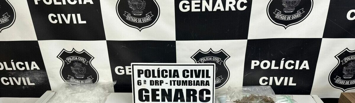 PCGO prende homem por tráfico de drogas, posse ilegal de arma de fogo e uso de documento falso