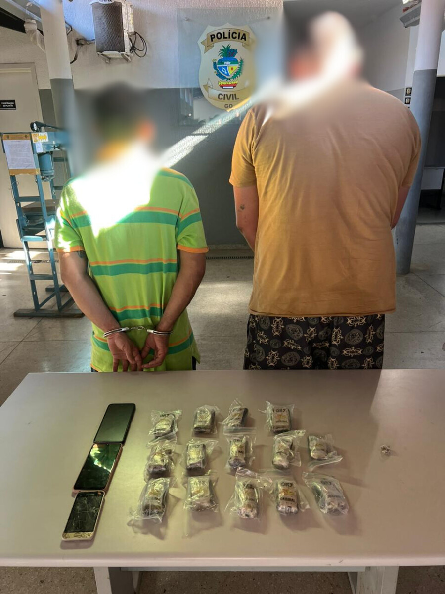 PCGO prende dupla por tráfico de drogas e gera prejuízo de mais de R$ 30 mil ao crime