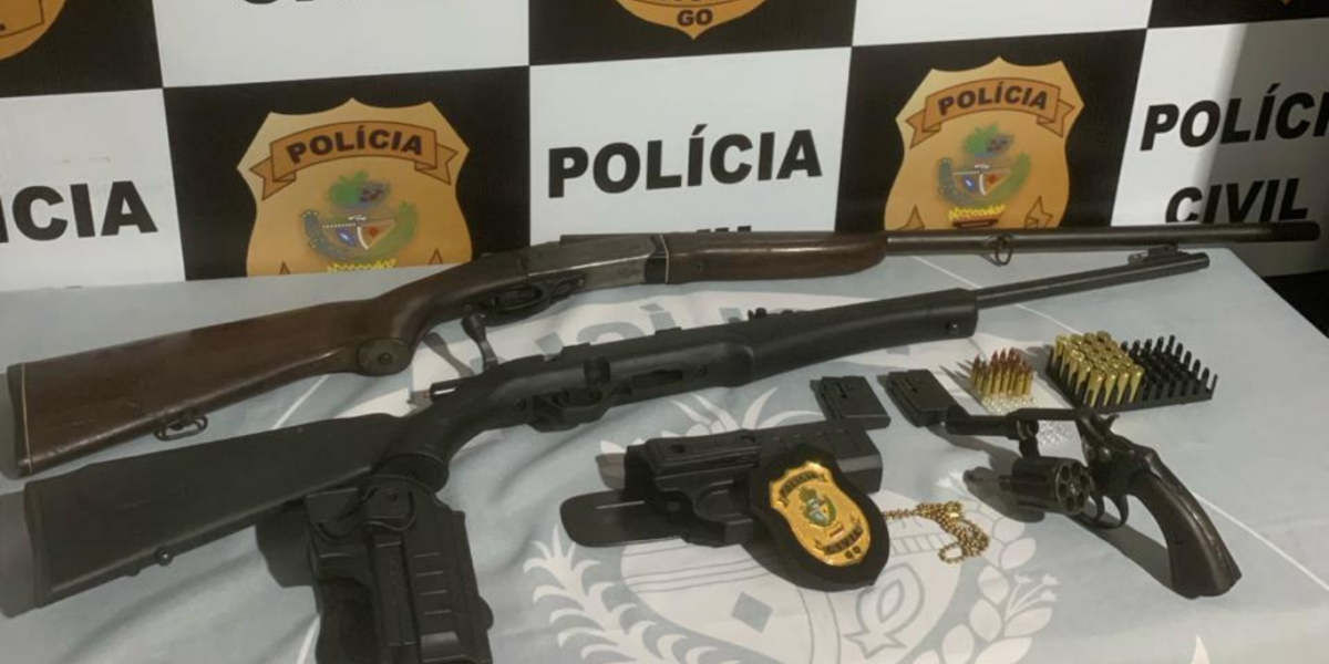 Operação Bélica: PCGO apreende armas em propriedade rural de Niquelândia