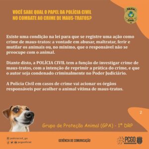 PCGO lança cartilha de orientação contra os maus-tratos animais