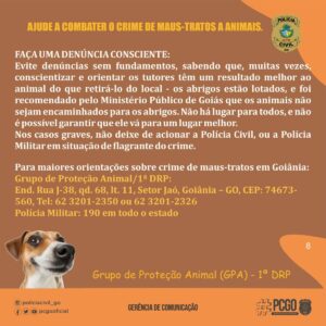 PCGO lança cartilha de orientação contra os maus-tratos animais