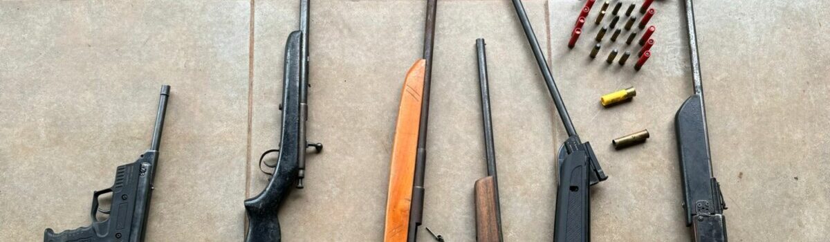 PC apreende várias armas e munições em investigação de homicídio