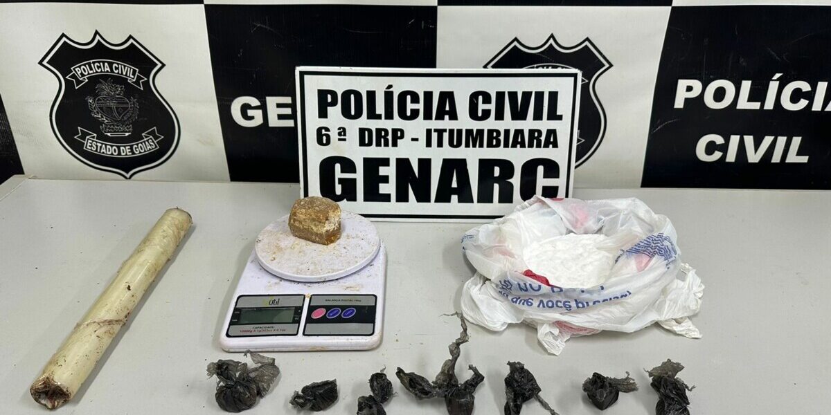 PCGO desarticula ponto de venda de drogas, em Itumbiara