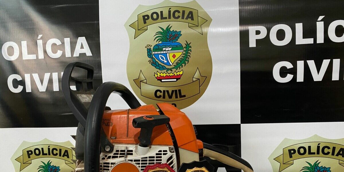PCGO recupera motosserra furtada em Minaçu