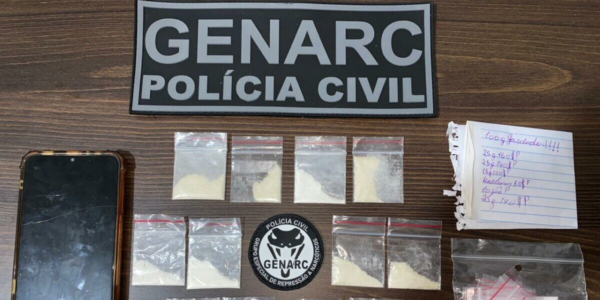 Homem é preso por traficar drogas na proximidade de escola na Cidade de Goiás