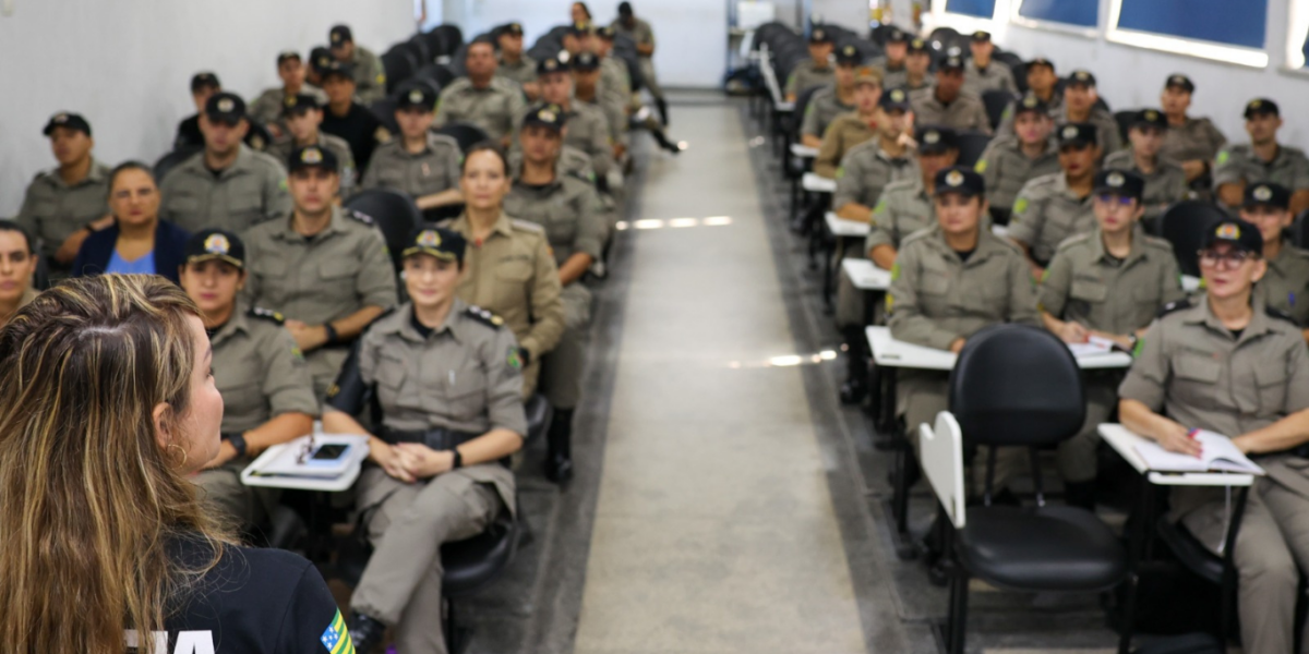 PCGO realiza palestra em Aula Inaugural do 4° Curso Operacional Maria da Penha da PMGO