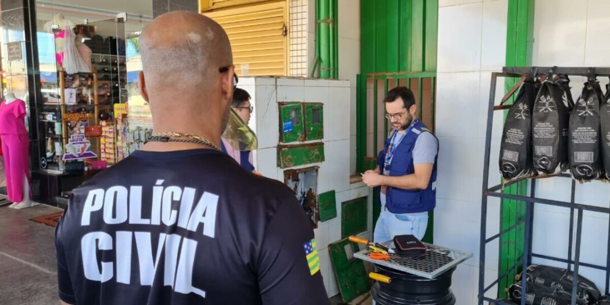 Operação conjunta combate furto de energia em estabelecimentos comerciais de Goiânia