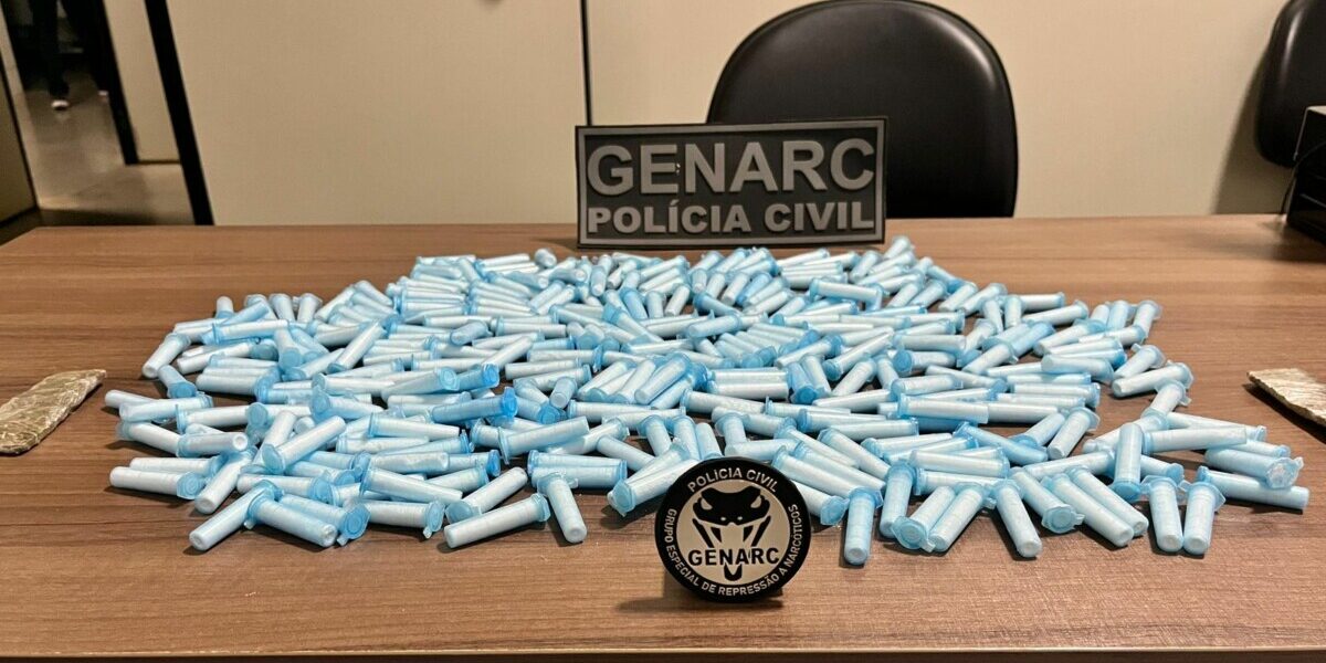 PCGO apreende 300 invólucros de cocaína escondidos em AirFryer e prende investigado