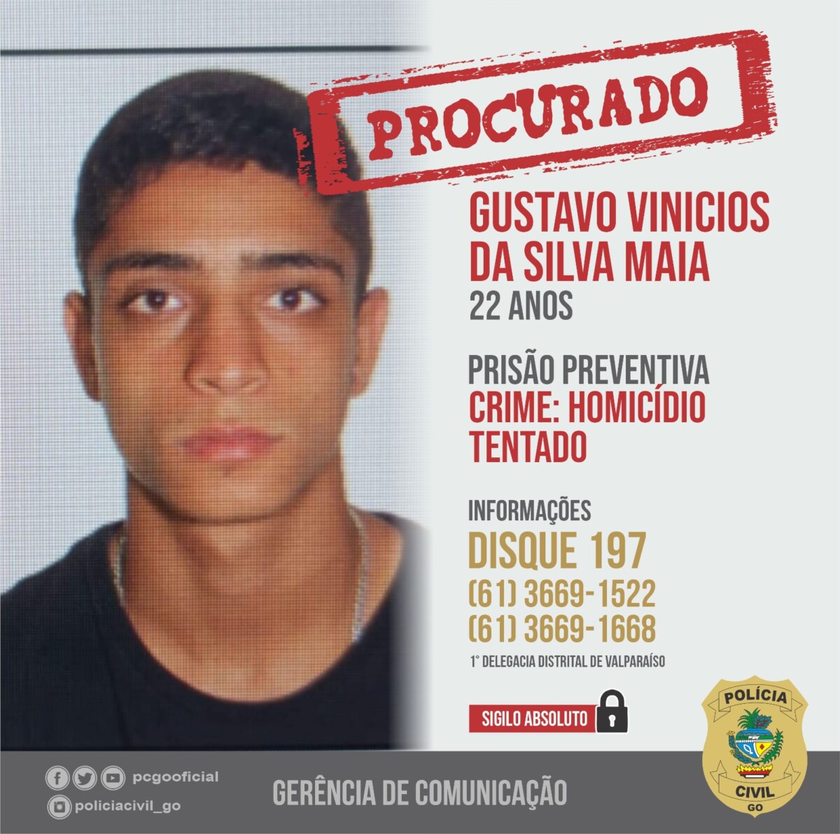 PCGO cumpre mandados por tentativa de homicídio e procura investigado