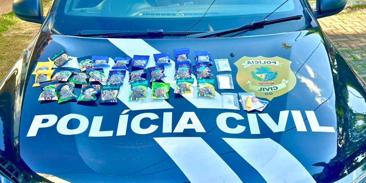Entregador delivery de entorpecente é preso em flagrante pela PCGO