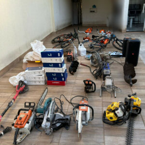 PCGO prende em flagrante receptador de equipamentos e materiais de construção furtados de obras