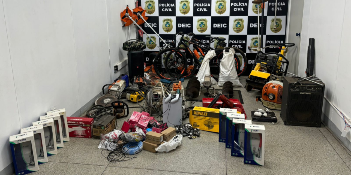 PCGO prende em flagrante receptador de equipamentos e materiais de construção furtados de obras
