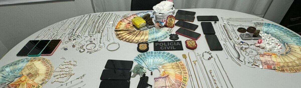 Operação prende sete pessoas por furto e receptação contra joalheria de Posse; bens foram recuperados