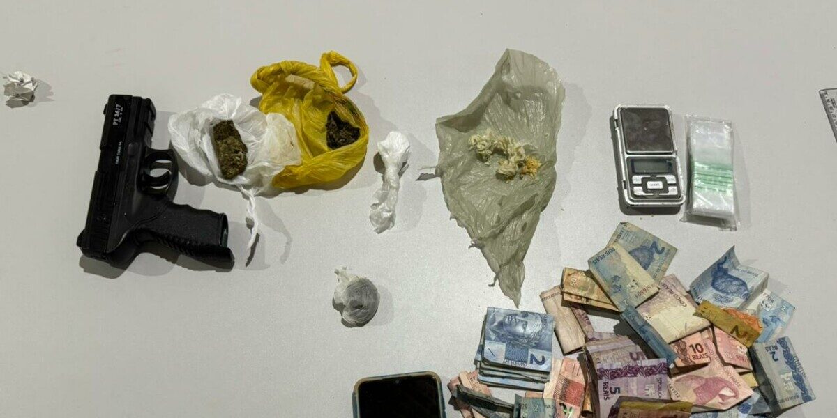 PCGO desmantela ponto de venda de drogas e prende dupla por tráfico em Rubiataba
