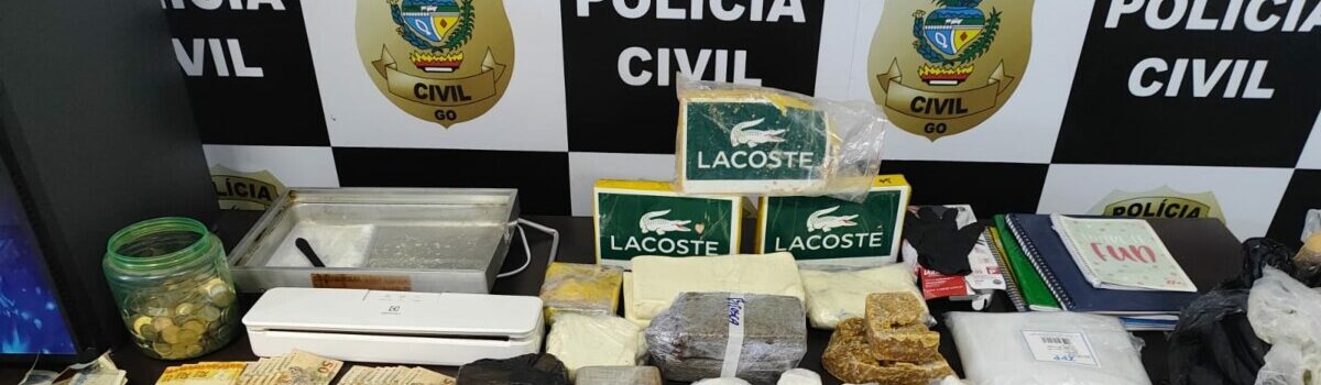 PCGO fecha laboratório de drogas em Goiânia; entorpecentes com alto valor comercial foram apreendidos