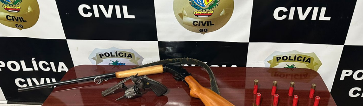 PCGO apreende armas de fogo de homem que ameaçou trabalhador de lava jato por não gostar de limpeza de carro