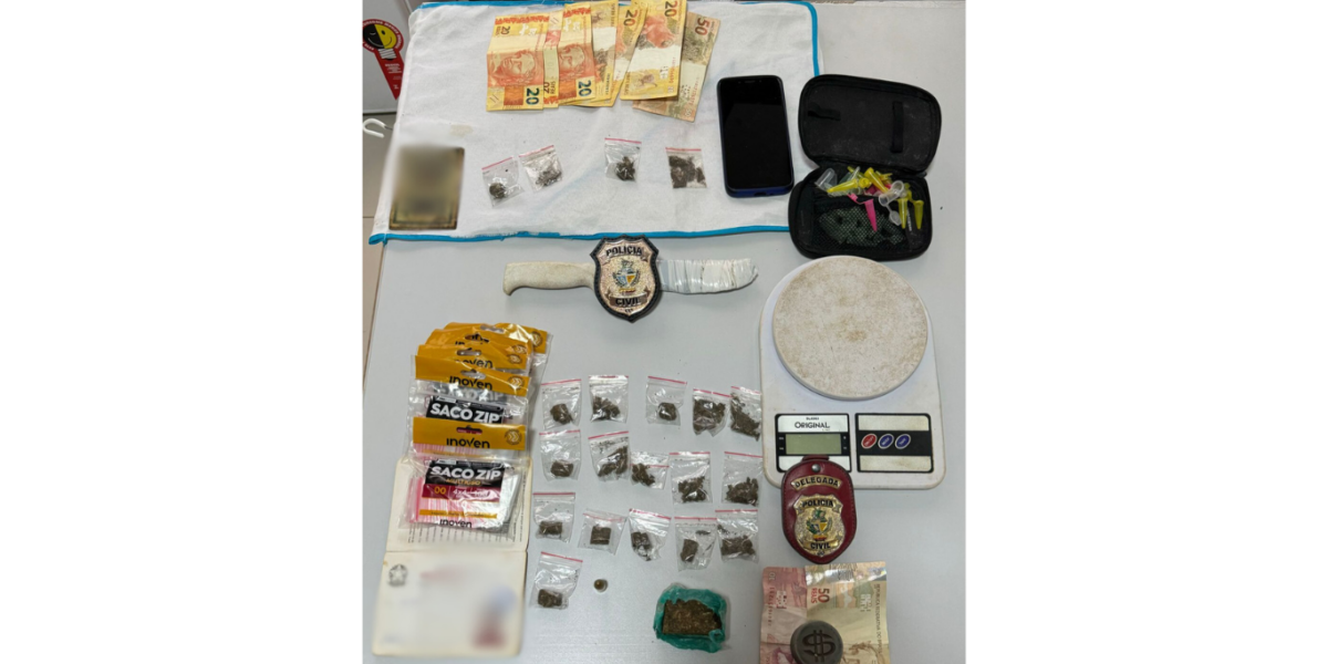 PCGO prende casal em flagrante por tráfico de drogas, associação para o tráfico e posse ilegal de munição de uso restrito
