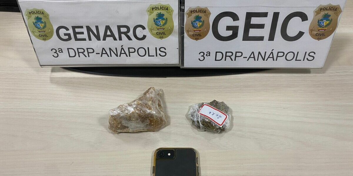 PCGO prende motoqueiro entregador de drogas em Anápolis