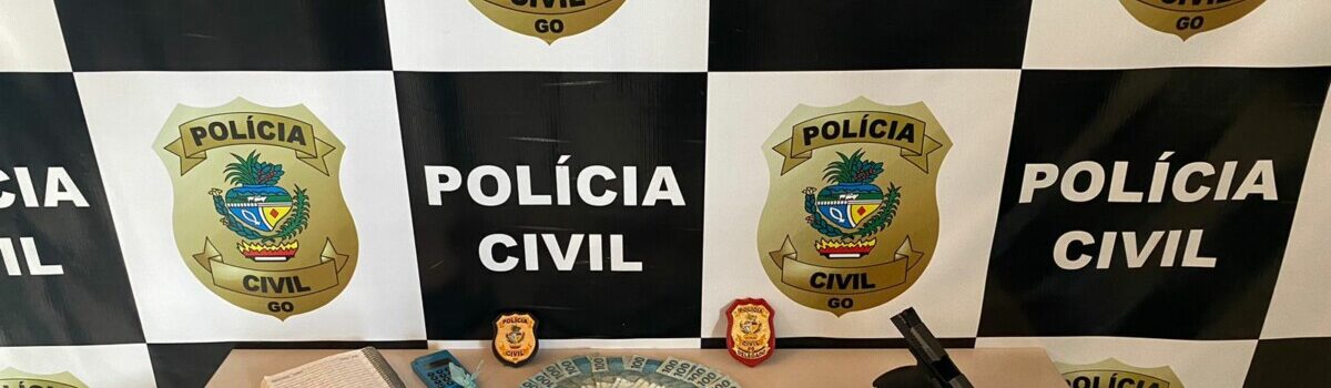 PCGO prende em flagrante dupla por tráfico de drogas, posse ilegal de arma de fogo e outros crimes