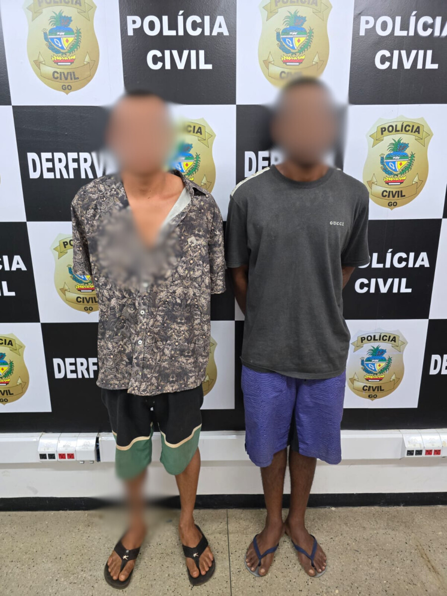 PCGO prende dupla envolvida em tentativa de latrocínio contra motorista de app em Trindade