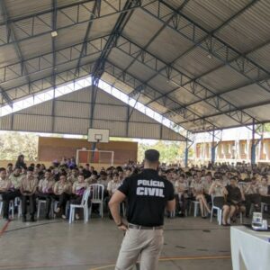 Operação Shamar: PCGO faz palestra em escola militar de Uruaçu