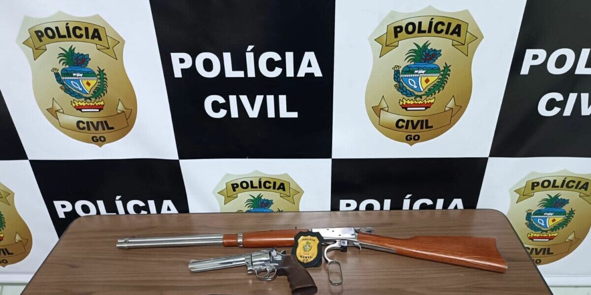 PCGO cumpre buscas e apreende armas de fogo para resguardar mulher vítima, em Jataí