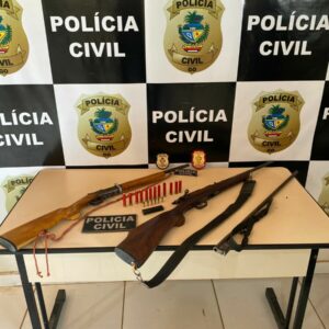 Polícia Civil cumpre buscas e apreende armas e munições com suspeito de ameaçar enteada