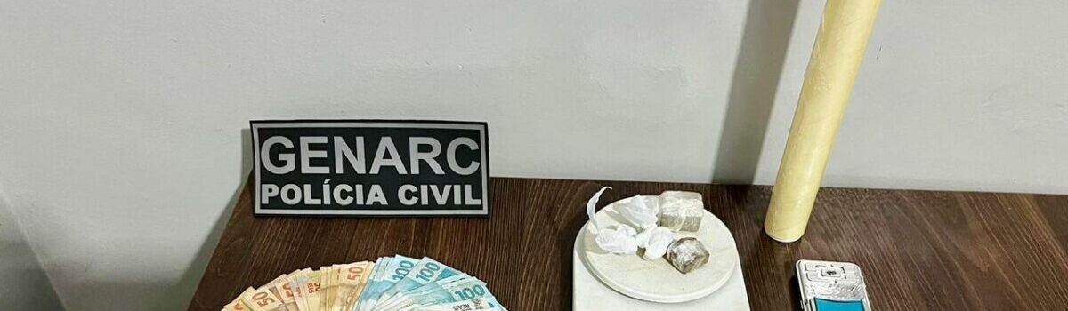 PCGO prende homem em flagrante por tráfico de drogas na Cidade de Goiás e apreende super maconha