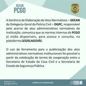 Informativo – Atos normativos da Polícia Civil de Goiás