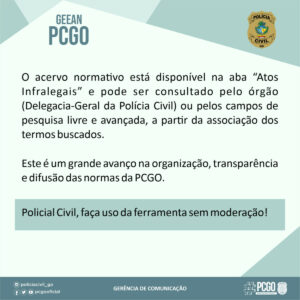 Informativo – Atos normativos da Polícia Civil de Goiás