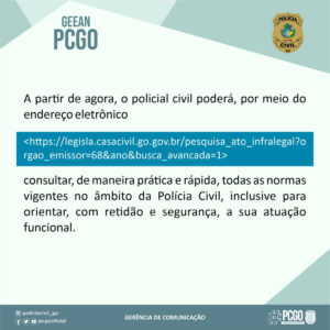 Informativo – Atos normativos da Polícia Civil de Goiás