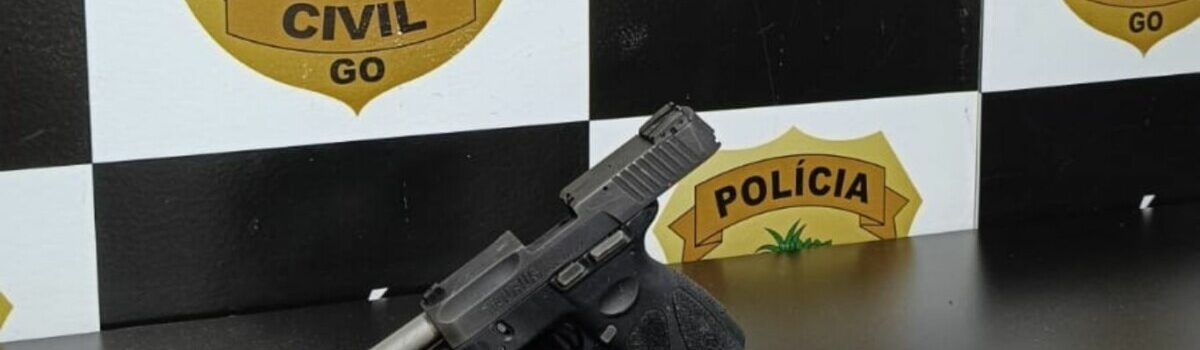 PCGO apreende arma de fogo utilizado em dupla tentativa de assassinato em Luziânia