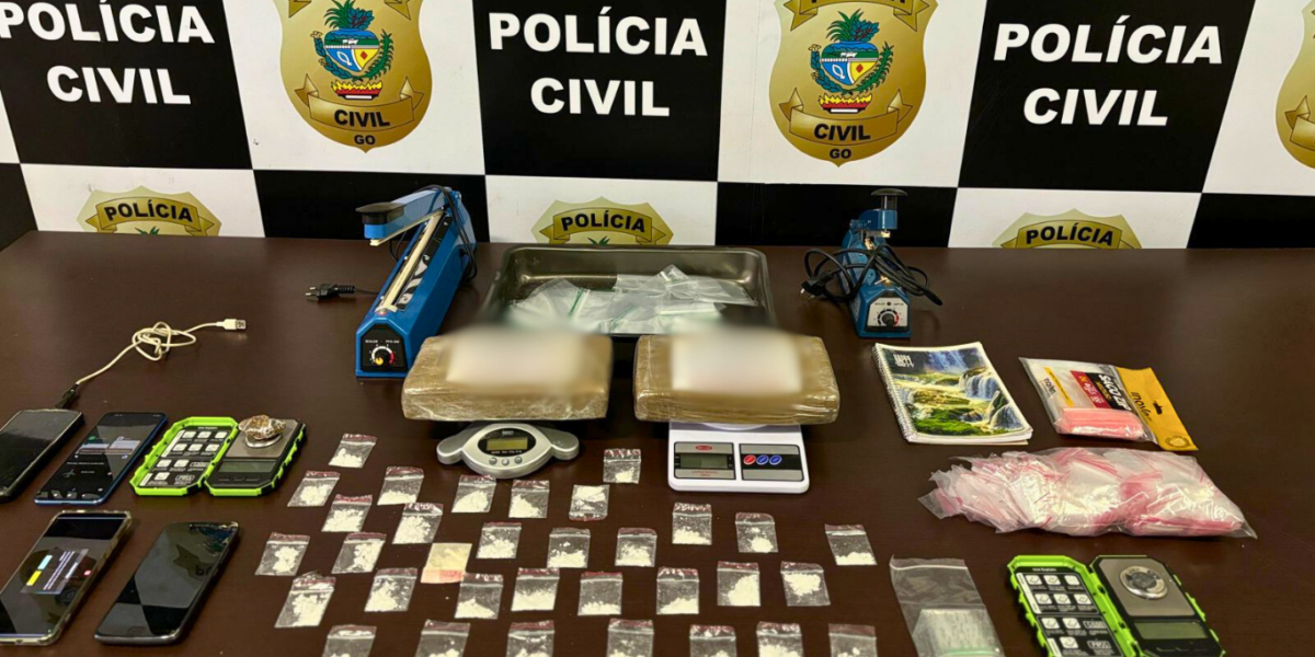PCGO prende 9 pessoas e desarticula laboratório de cocaína em Aparecida de Goiânia