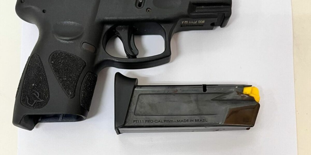 PC apreende arma usada para ameaça contra mulher, em Anápolis