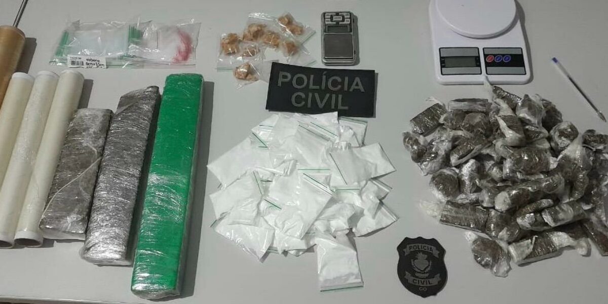Centurião: PCGO prende em flagrante 4 homens por tráfico de drogas em Guapó