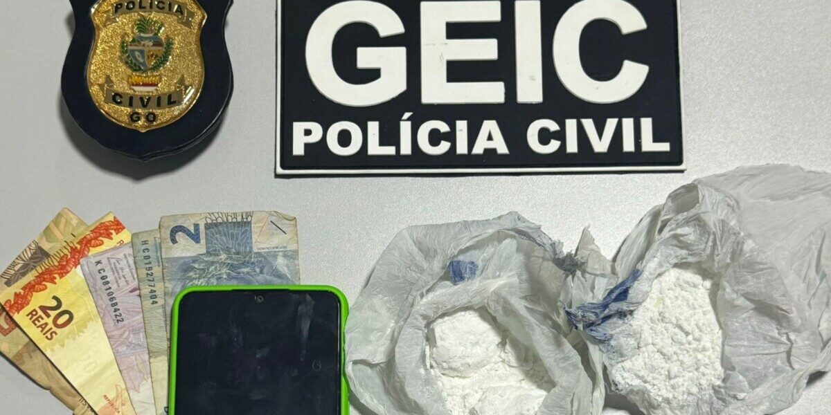 Polícia Civil prende investigado por tráfico de drogas, em flagrante, em Goianésia