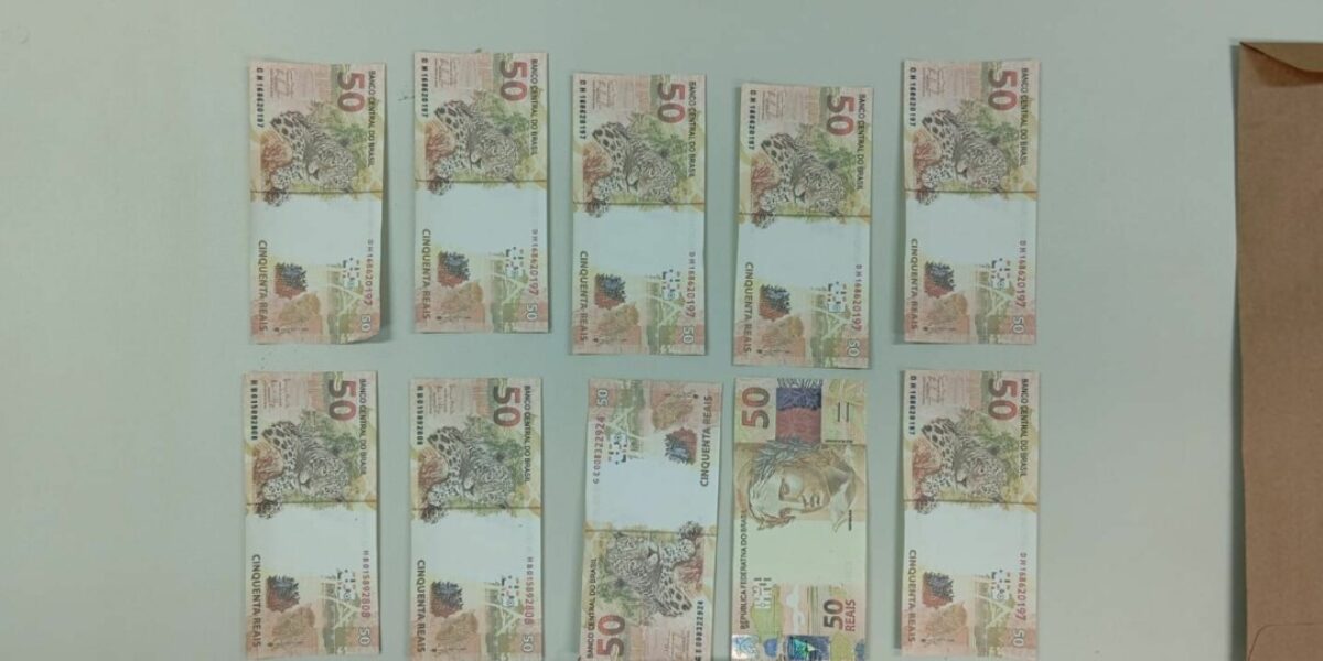 PCGO apreende pacote com dinheiro falso em Aeronópolis
