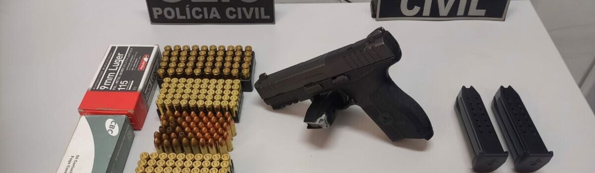 PC cumpre buscas contra comerciante suspeito de porte ilegal de arma e também por aplicar golpes