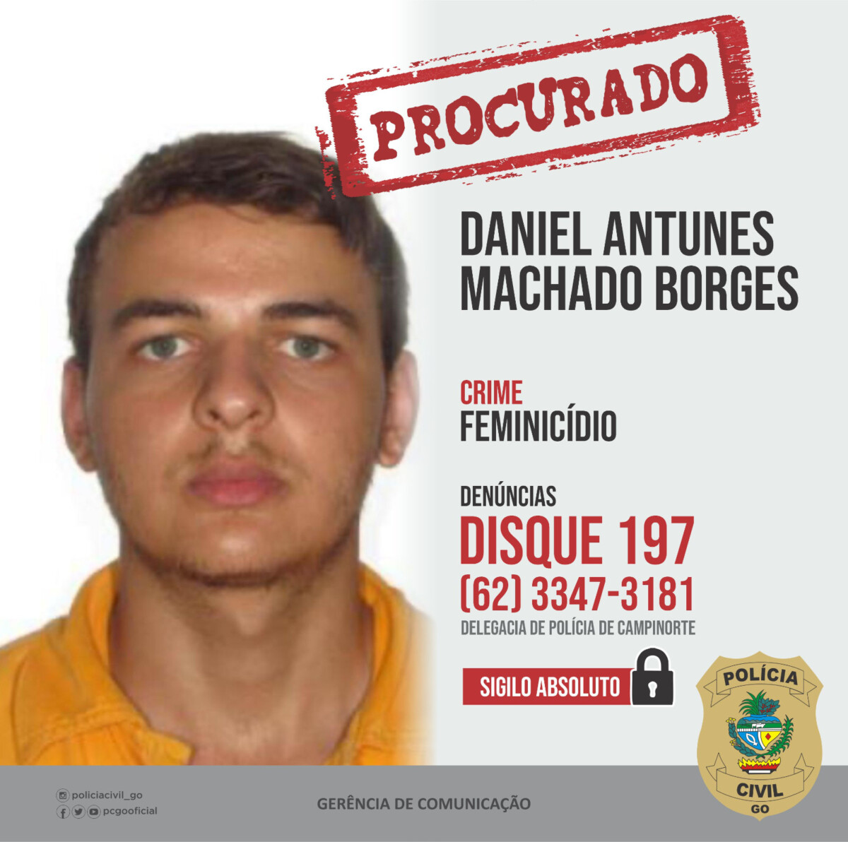 PCGO prende mãe e amigo de investigado por feminicídio ocorrido em Campinorte