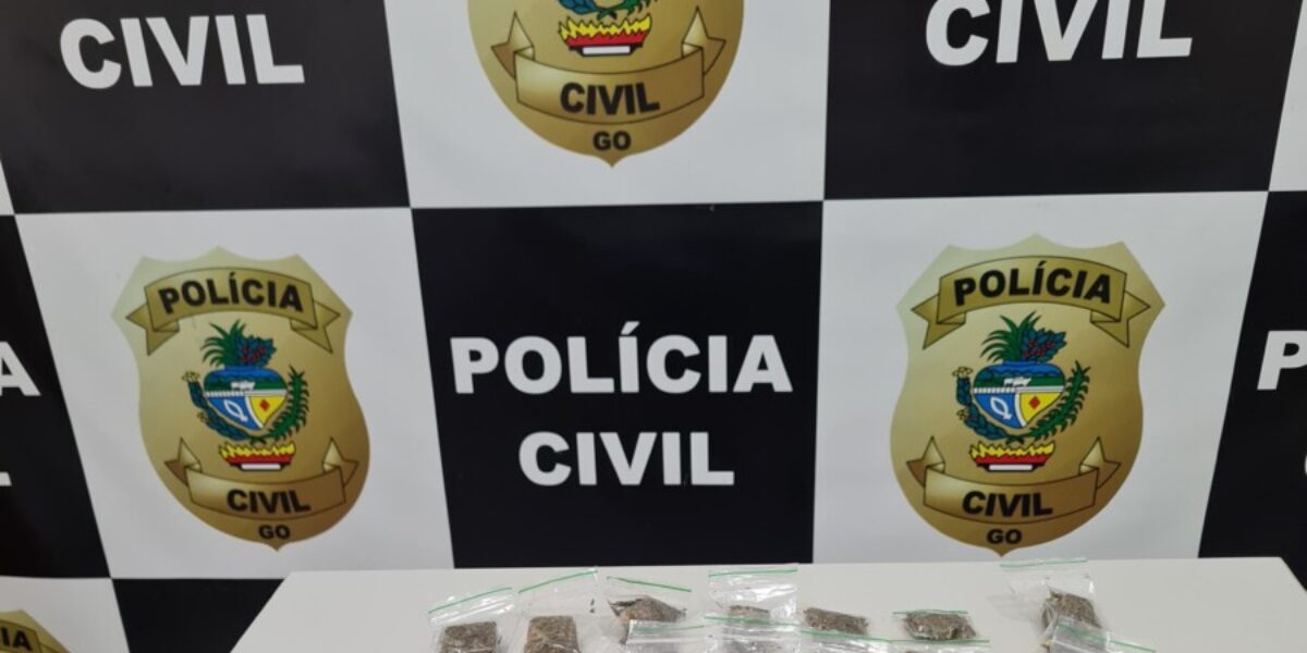 PCGO prende homem por tráfico de drogas e ameaça à mãe, em Cachoeira Alta